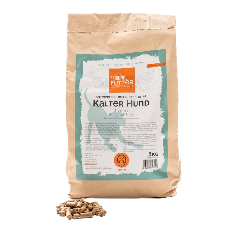 Kalter Hund Ente mit Hirse & Birne, kaltgepresst - 5 kg