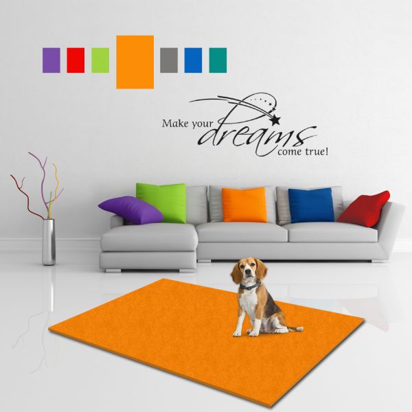 PET ISOFLOOR SX Uni ORANGE 100x75cm