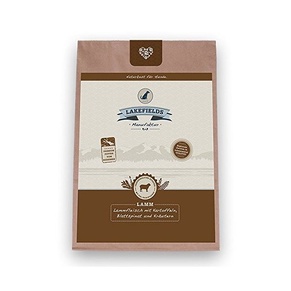 Lakefields Trockenfleisch-Menü für ausgewachsene Hunde Lamm -4 x 2,5 kg