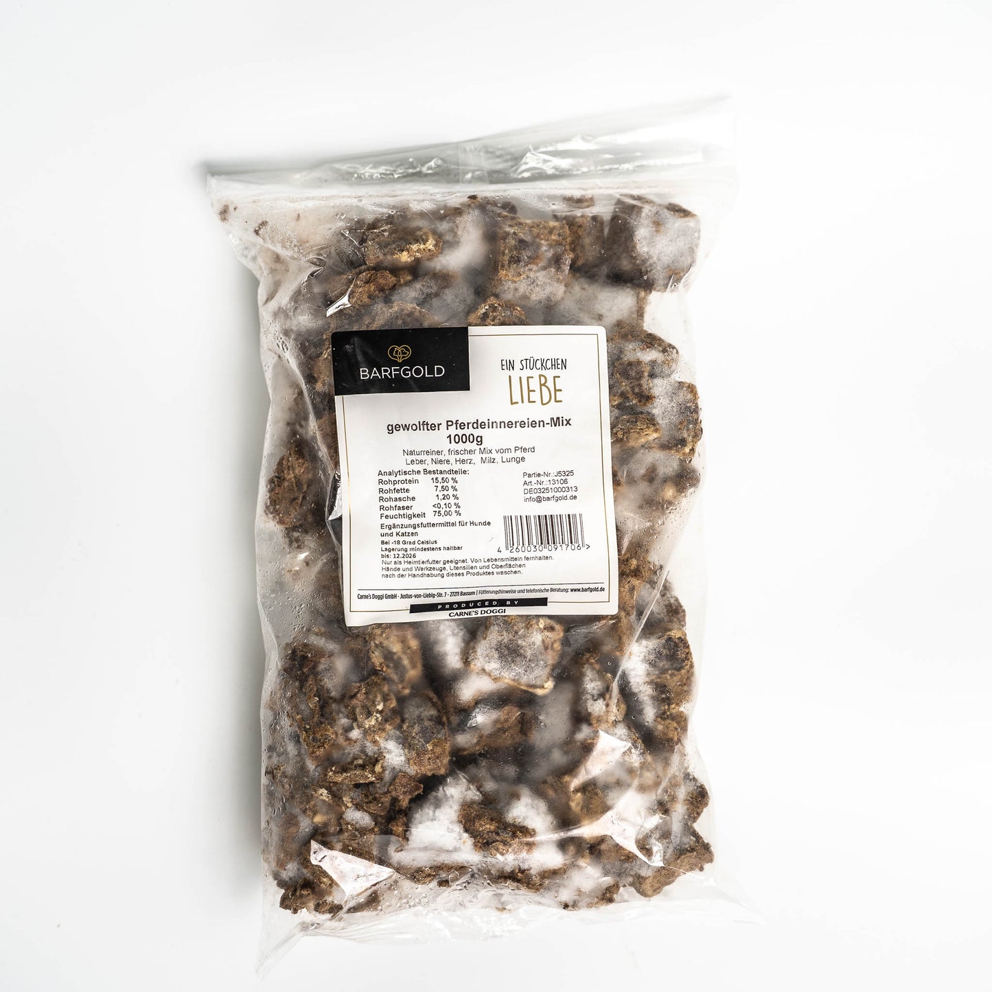 Barfgold - gewolfter Pferdeinnereien-Mix 1kg