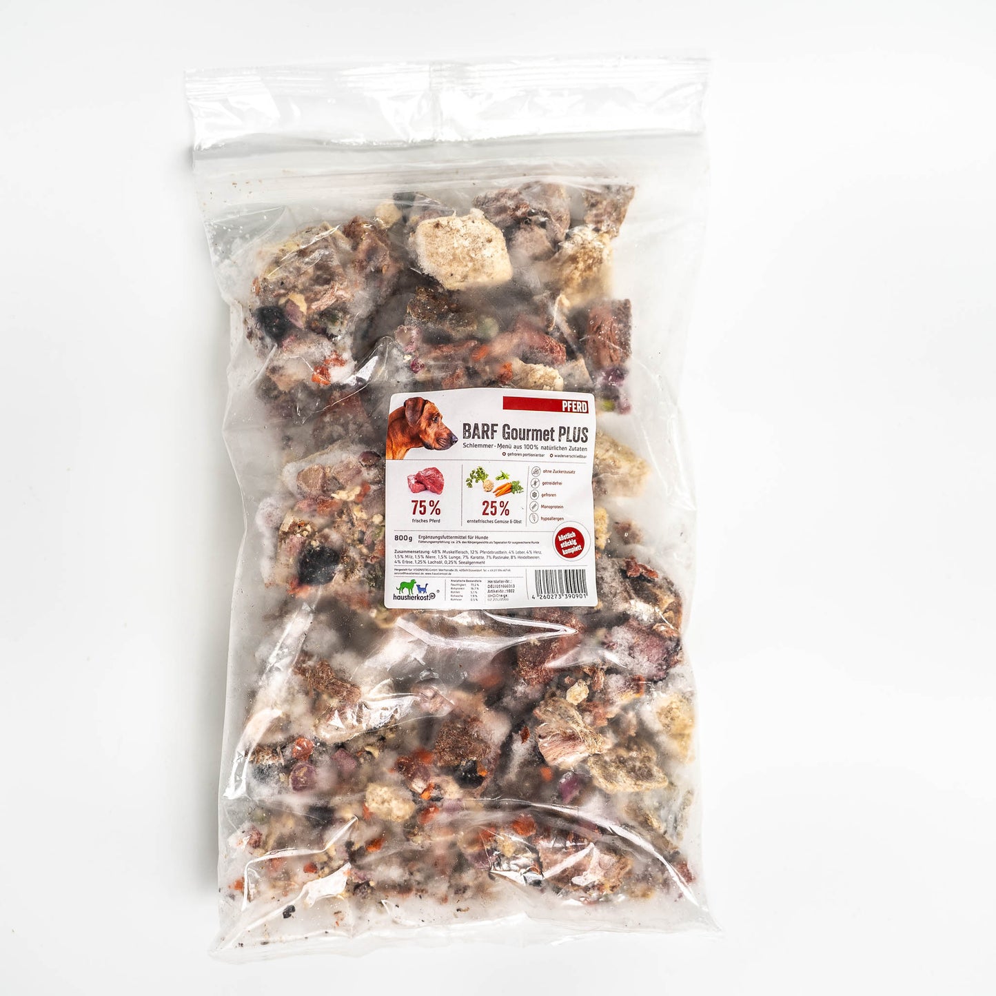 haustierkost - BARF Gourmet PLUS Pferd 800g