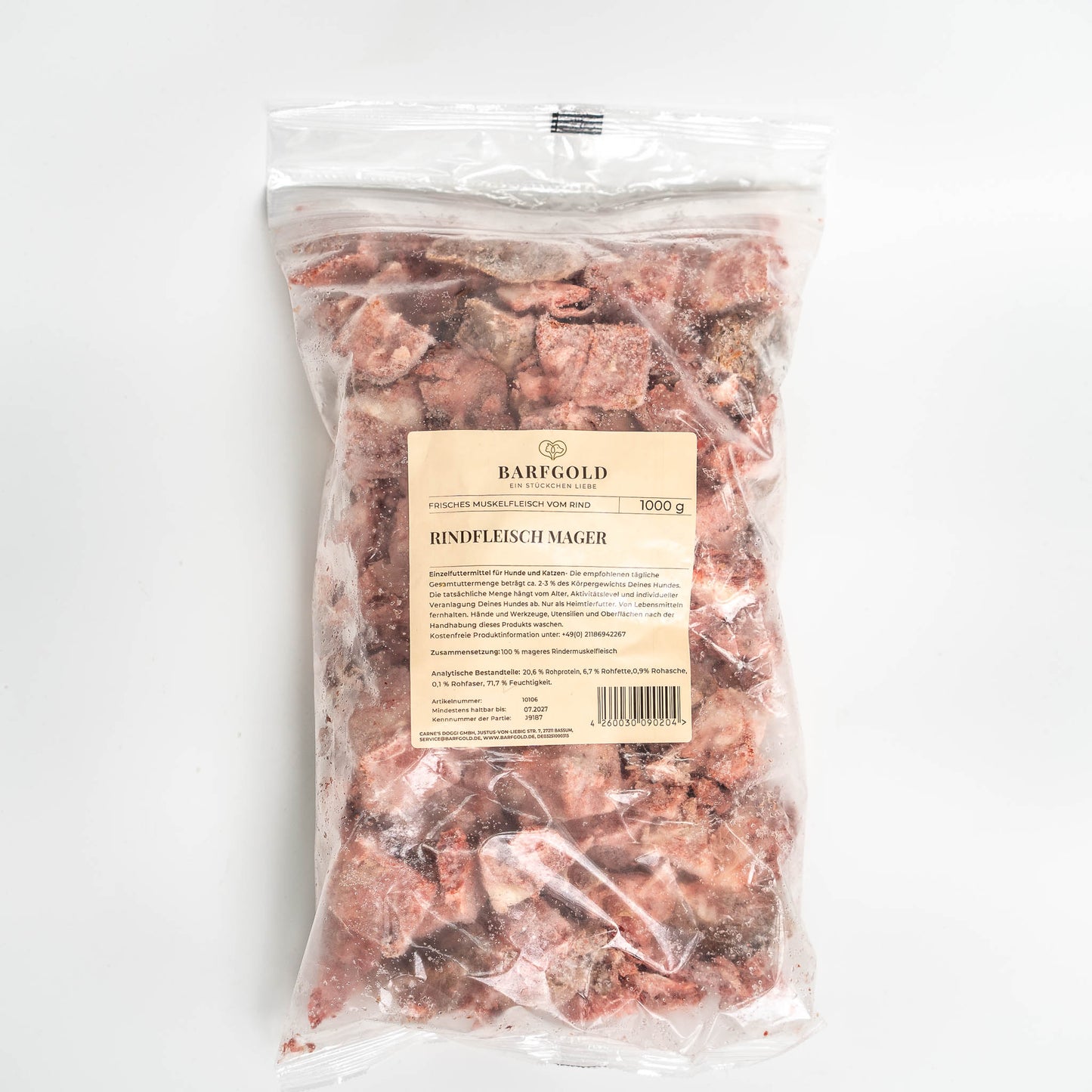 Barfgold - Rindfleisch mager 1kg