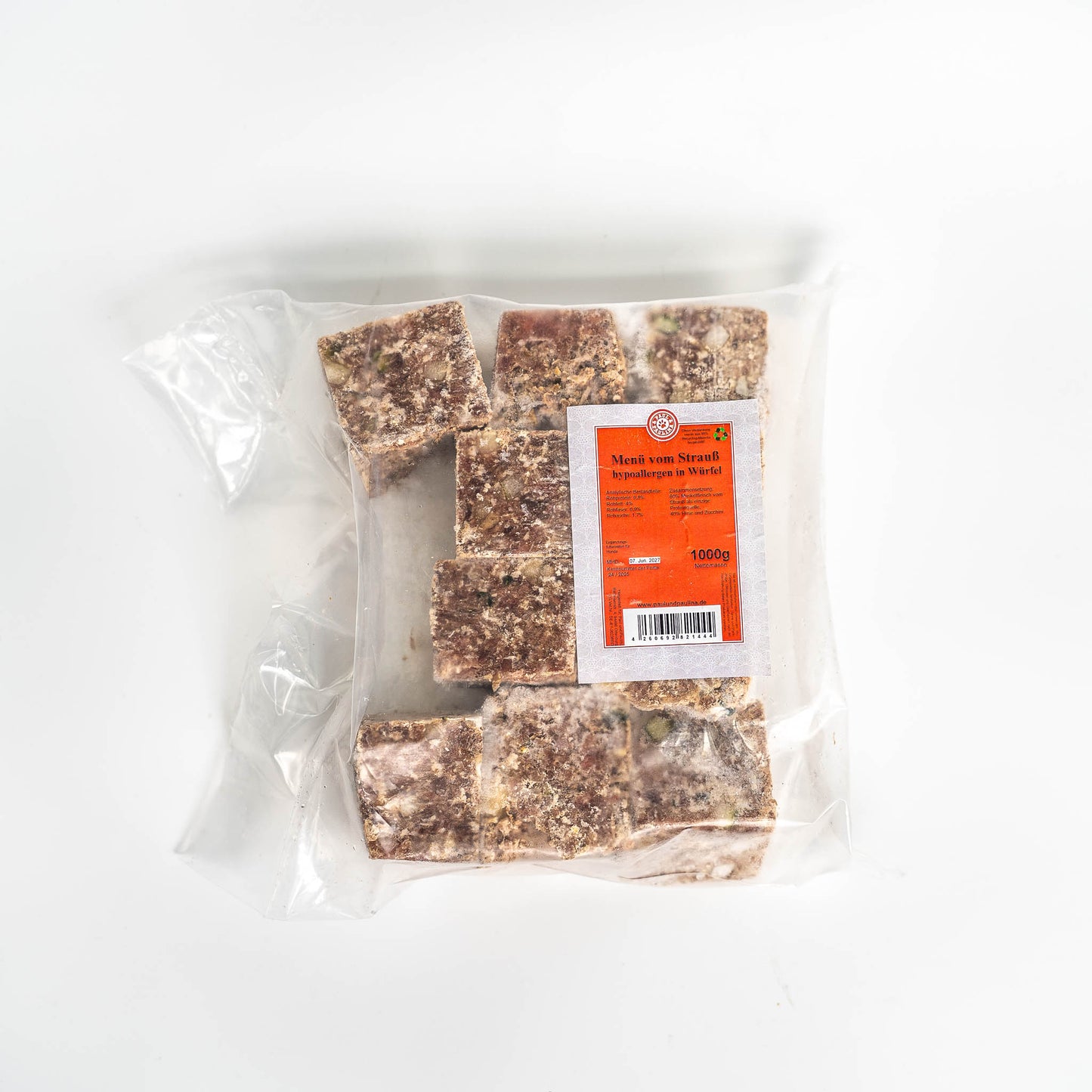 P+P - Menü vom Strauß hypoallergen in Würfel 1kg