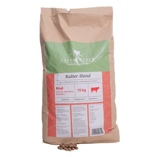 Naturfutter Kalter Hund Rind & Hirse - 14 kg