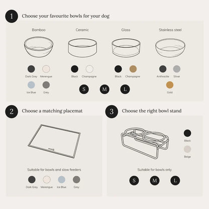 DAWN - Hundefutternapf aus Glas