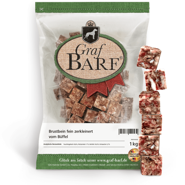 Grafbarf - Brustbein Büffel, fein zerkleinert 1kg