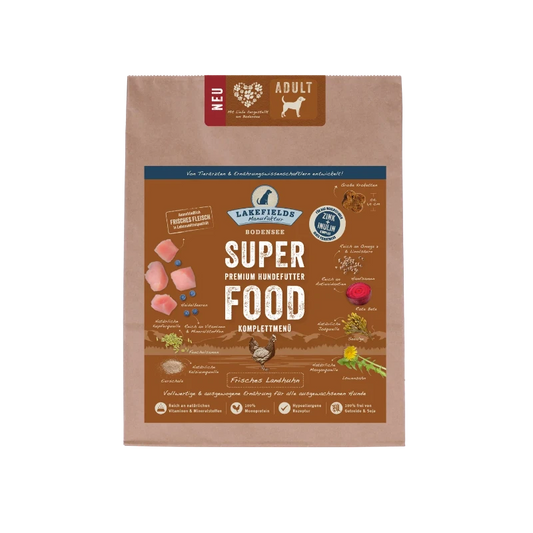 Lakefields SUPERFOOD für ausgewachsene Hunde Huhn - 1 kg