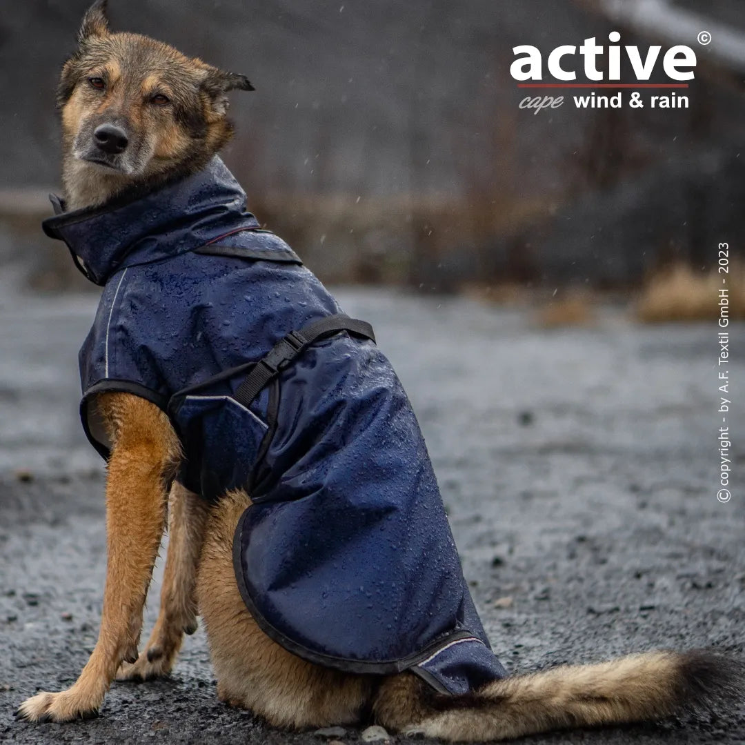 actionfactory active cape elastic wind & rain / dark blue / M
