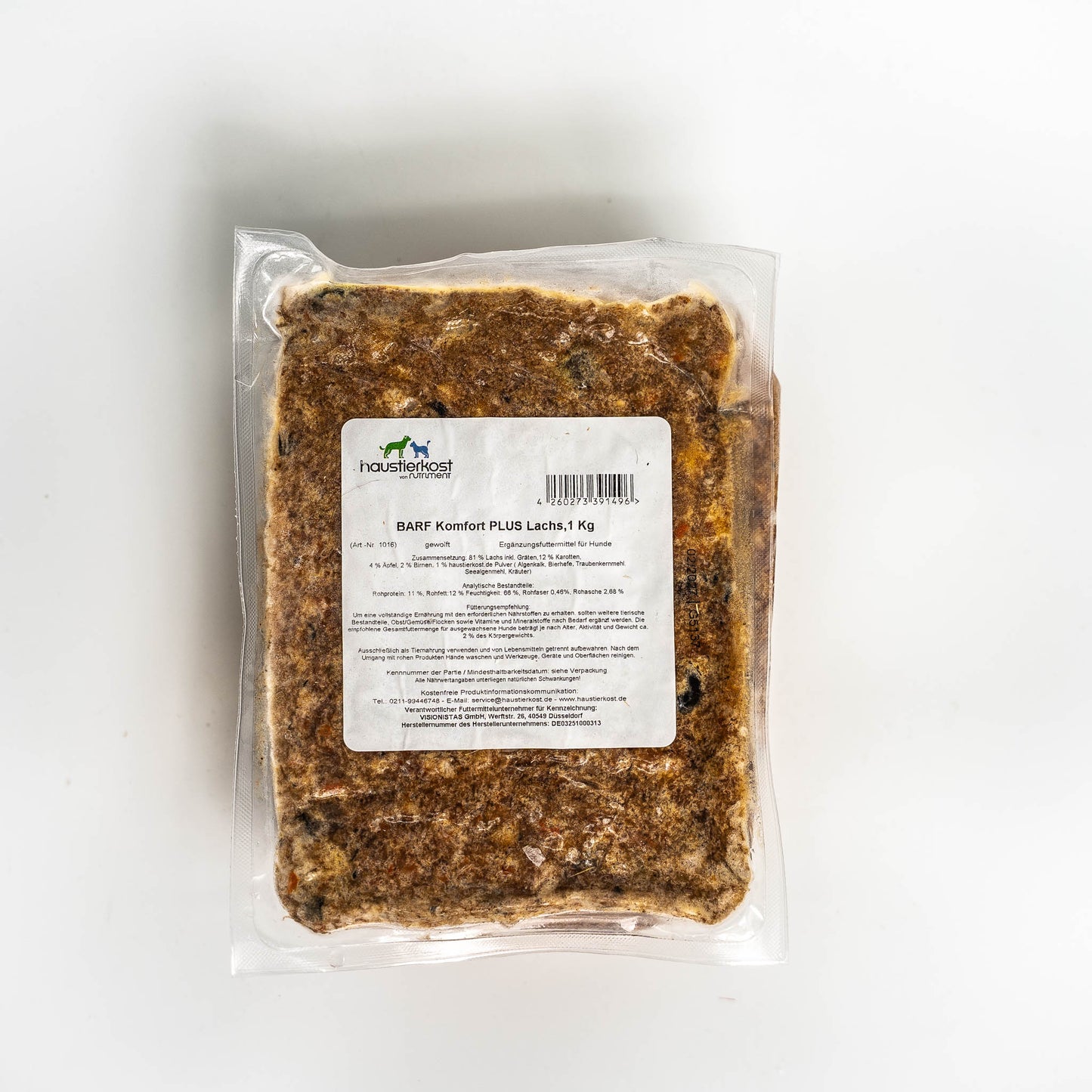 haustierkost - BARF Komfort PLUS mit Lachs 1kg