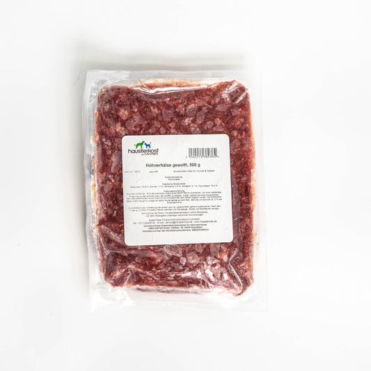 haustierkost - Hühnerhälse gewolft 500g