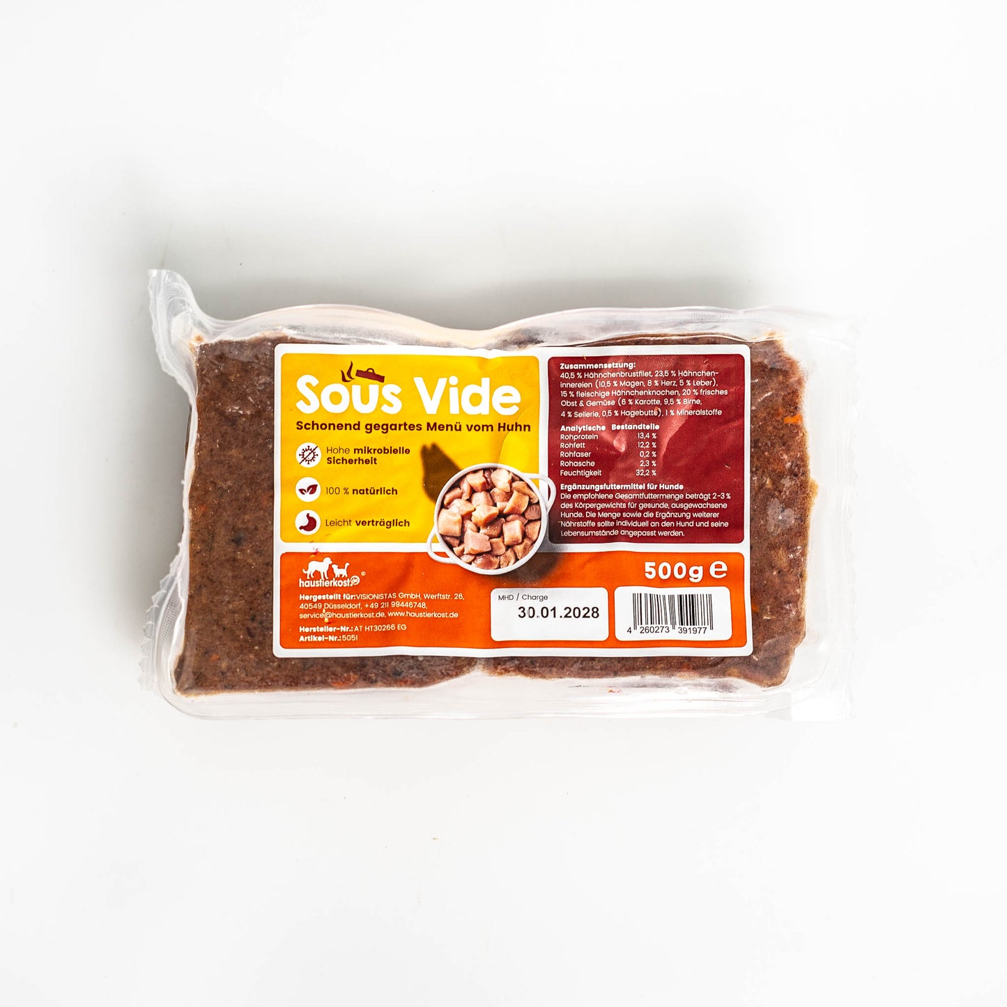 haustierkost - Sous Vide Menü vom Huhn 500g