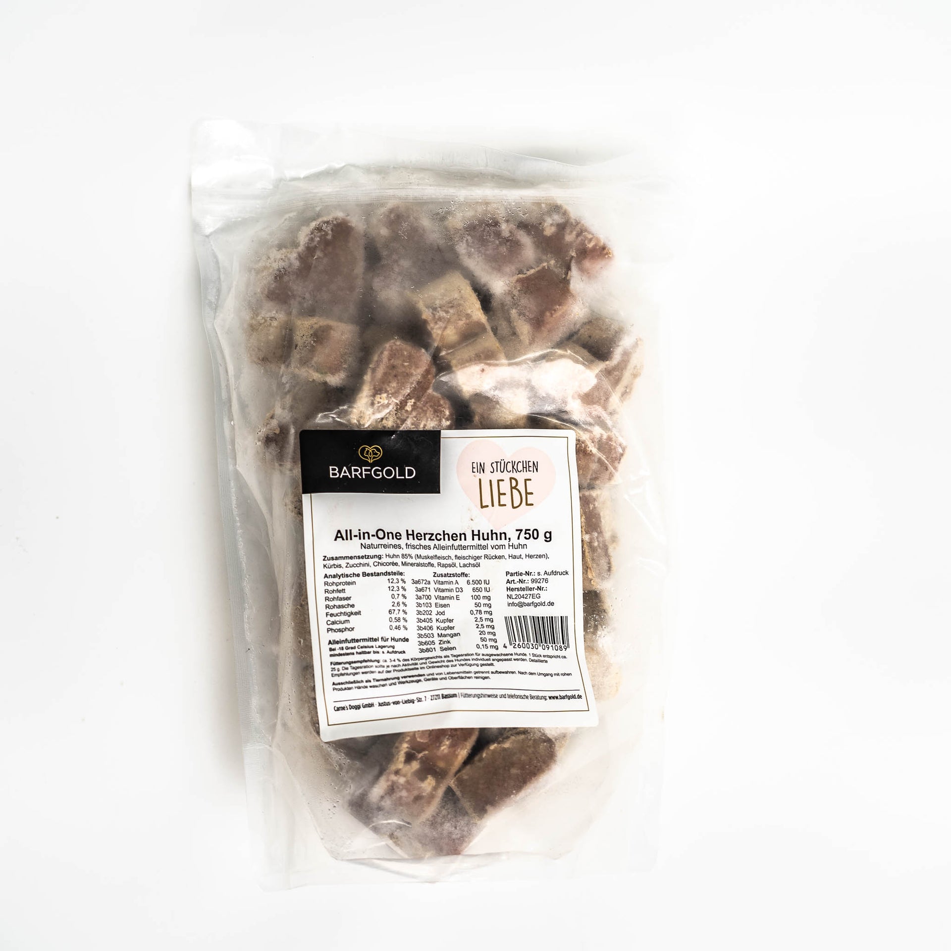 Barfgold - All in One Herzchen Huhn 750g