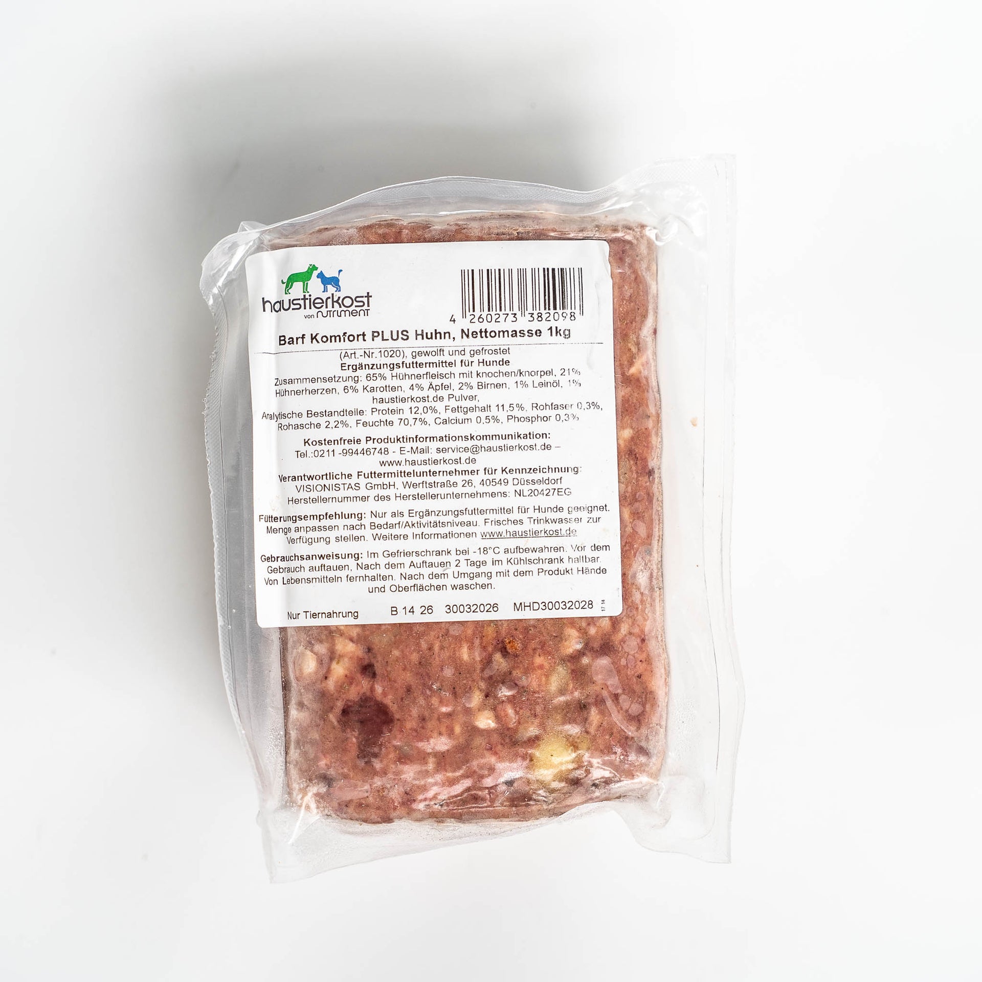 haustierkost - Barf Komfort PLUS Huhn 1kg
