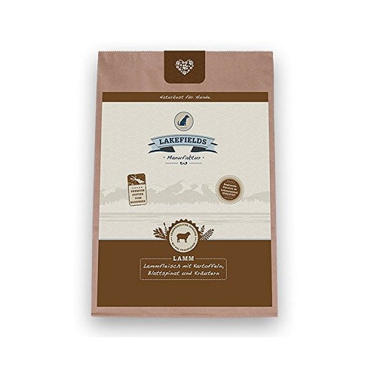 Lakefields Trockenfleisch-Menü für ausgewachsene Hunde Lamm -4 x 2,5 kg