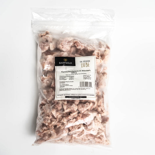 Barfgold - Kaninchenfleisch in Stücken 1kg