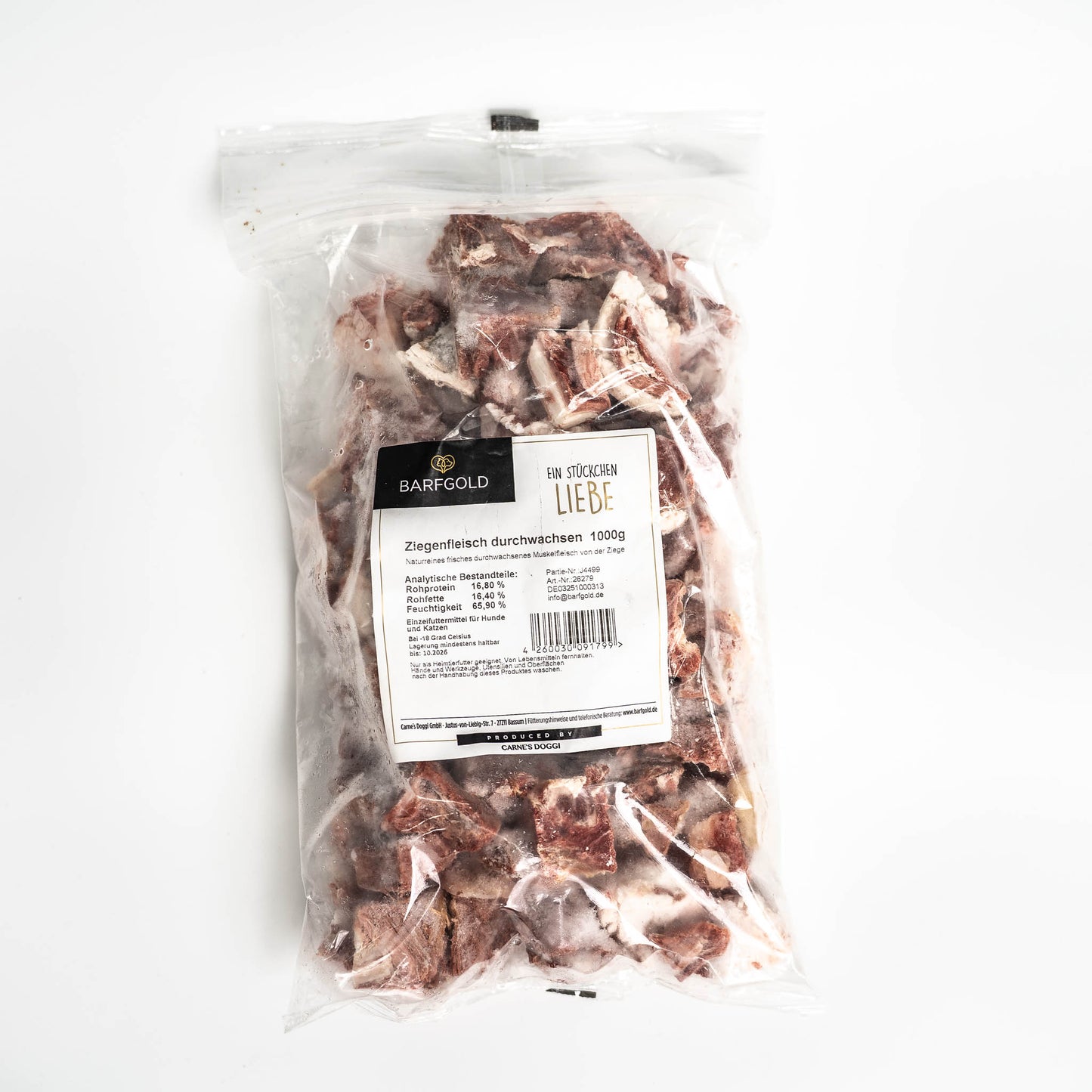 Barfgold - Ziegenfleisch durchwachsen 1kg